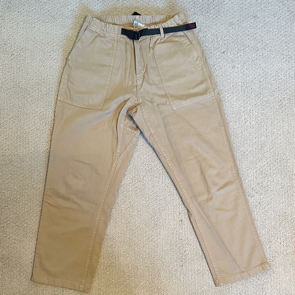 Gramicci Men's Loose Tapered Tan Casual Pants